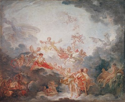 Apollo kroont de kunsten, c.1763-70 door François Boucher